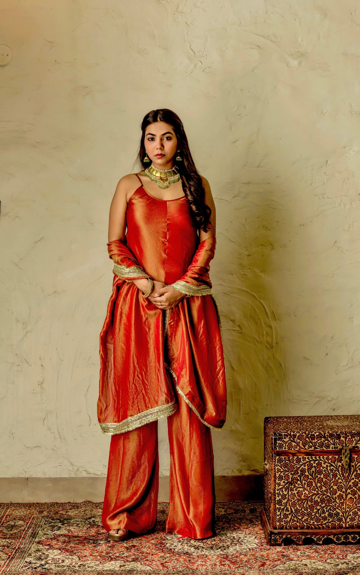 Jashn Red Suit Set