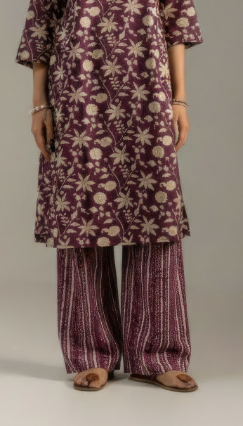 Gulbahar Violet Kurta Set with Dupatta