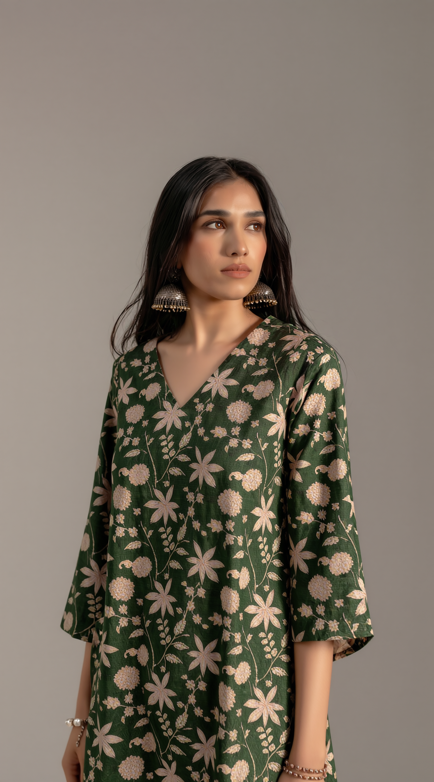 `Gulbahar Green Kurta Set with Dupatta