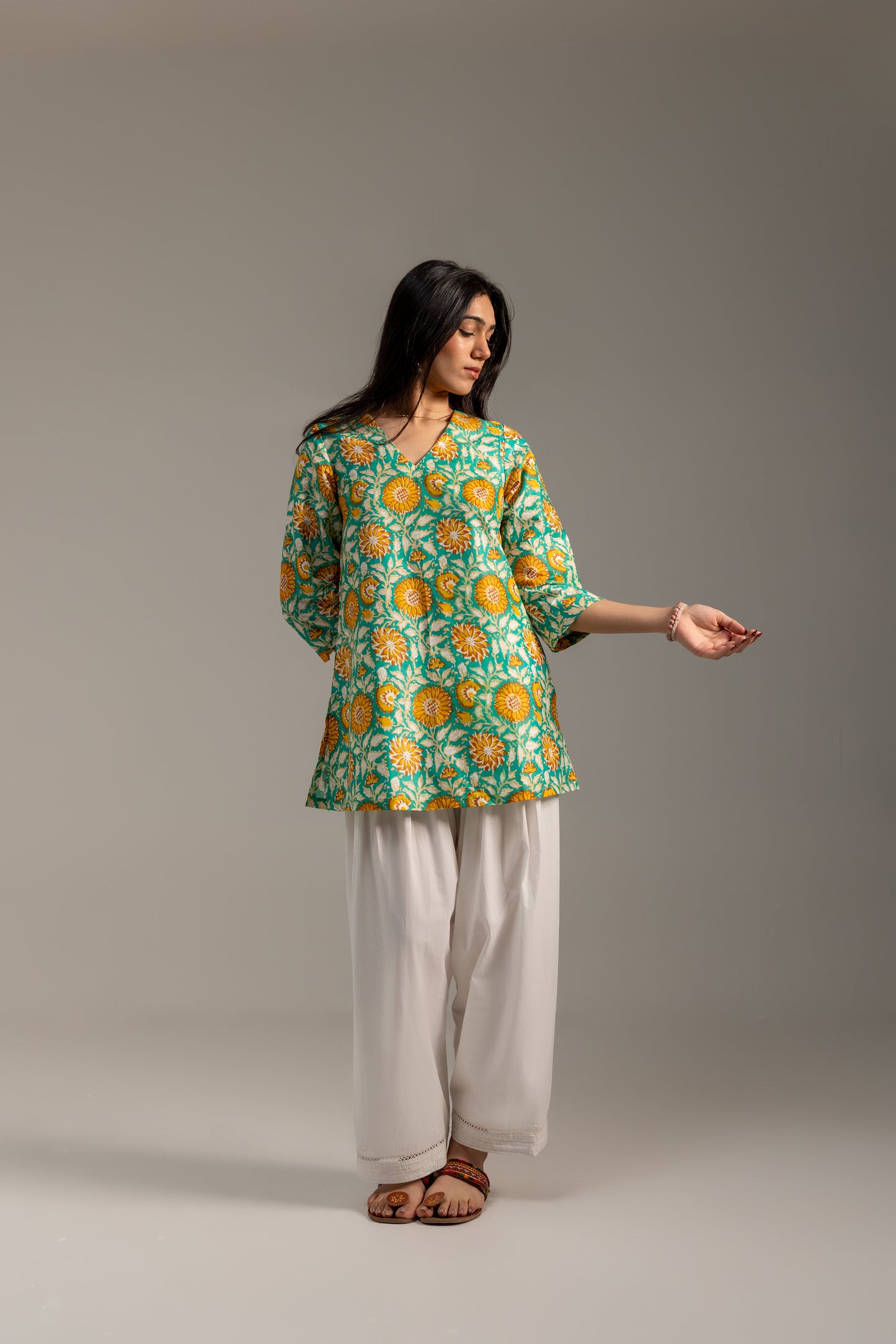 Noor Green Kurti