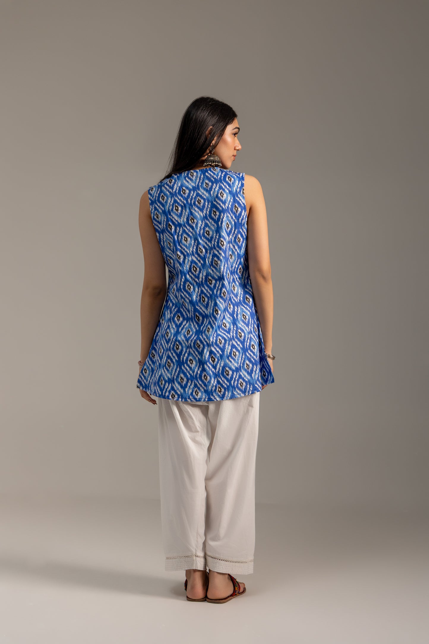 Ikat Blue Kurti