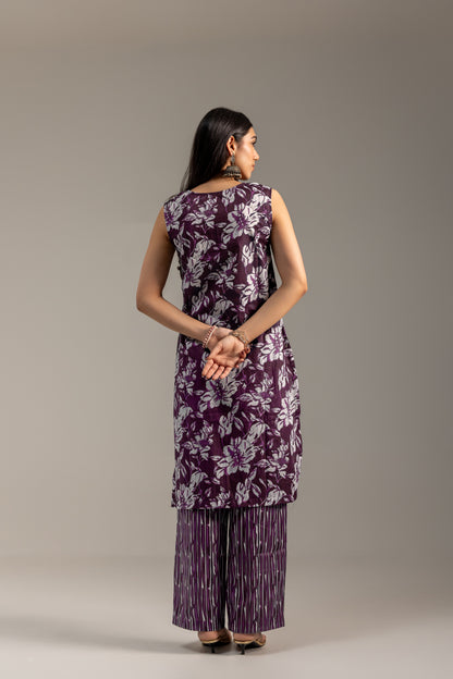 Mausam Violet Kurta Set