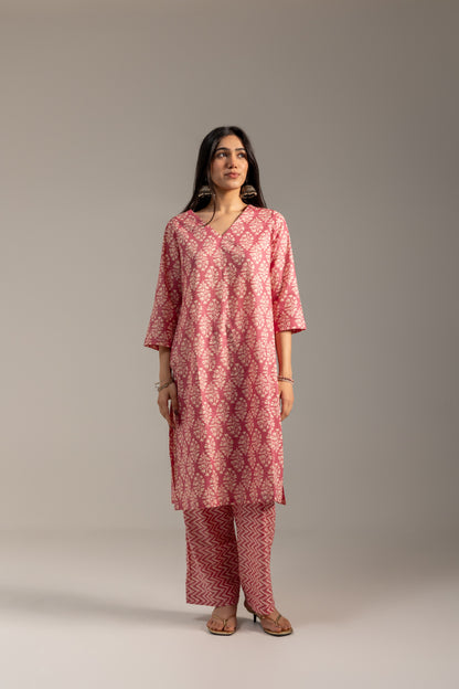 Verandah Pink Kurta Set