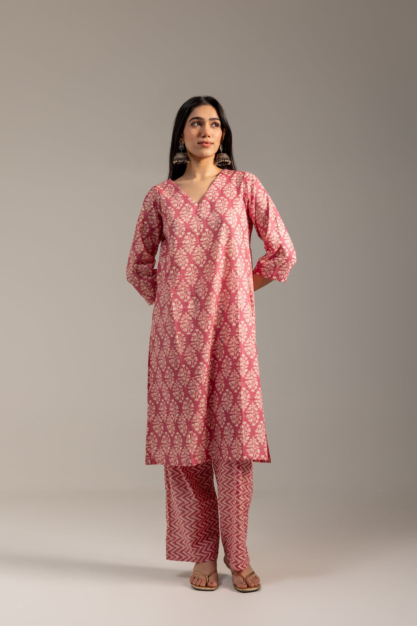 Verandah Pink Kurta Set