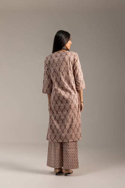 Verandah Beige Kurta Set