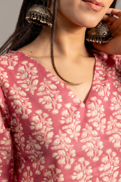 Verandah Pink Kurta Set