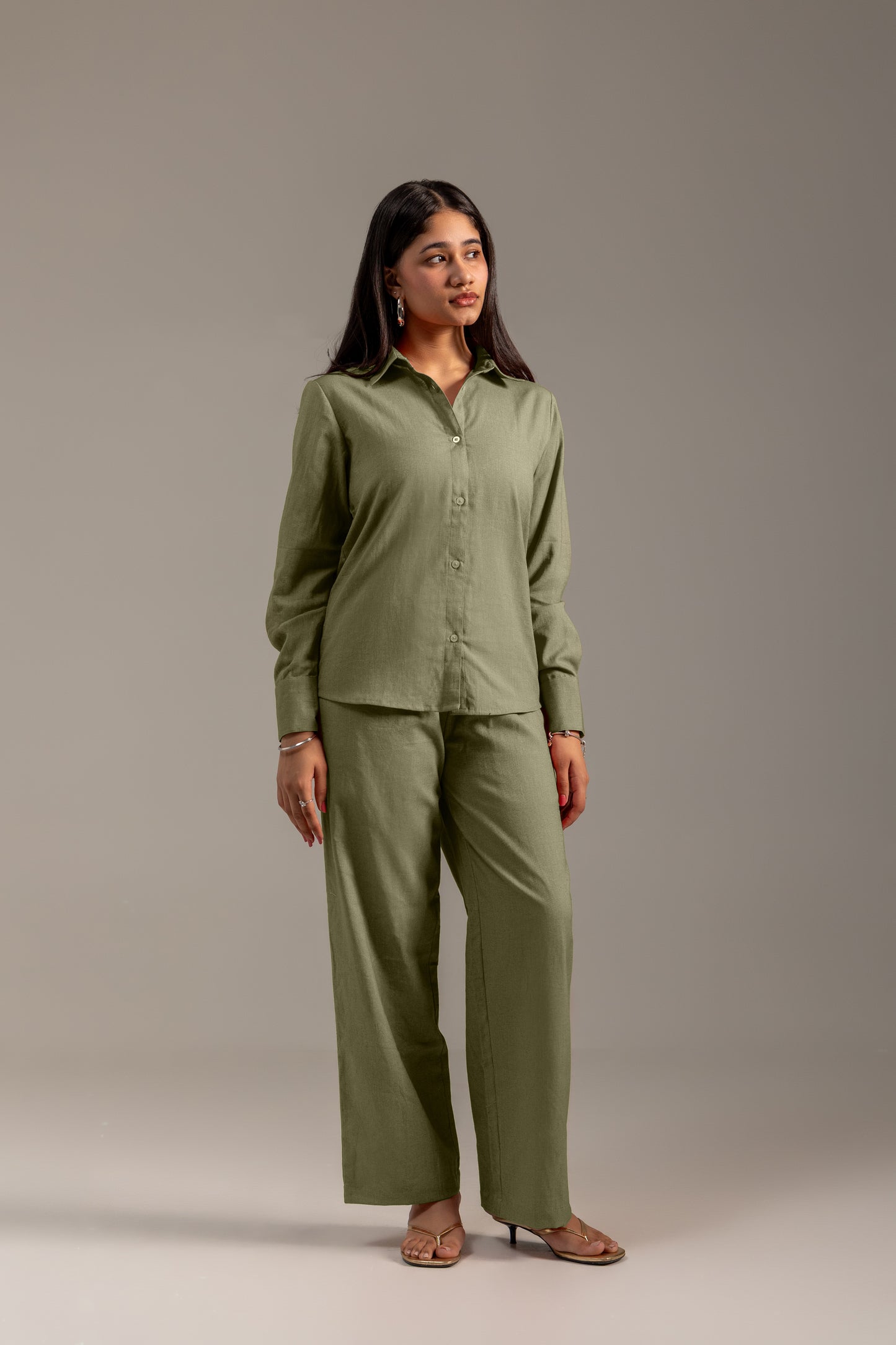 Amara Olive Green Coord Set