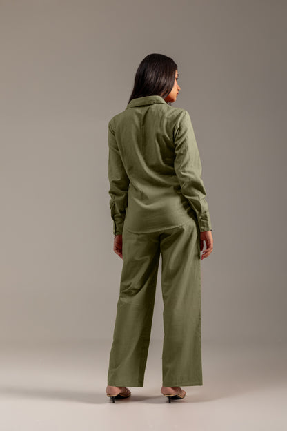Amara Olive Green Coord Set