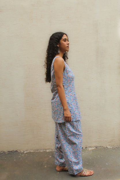 Myra Kurta with Farshi - blue