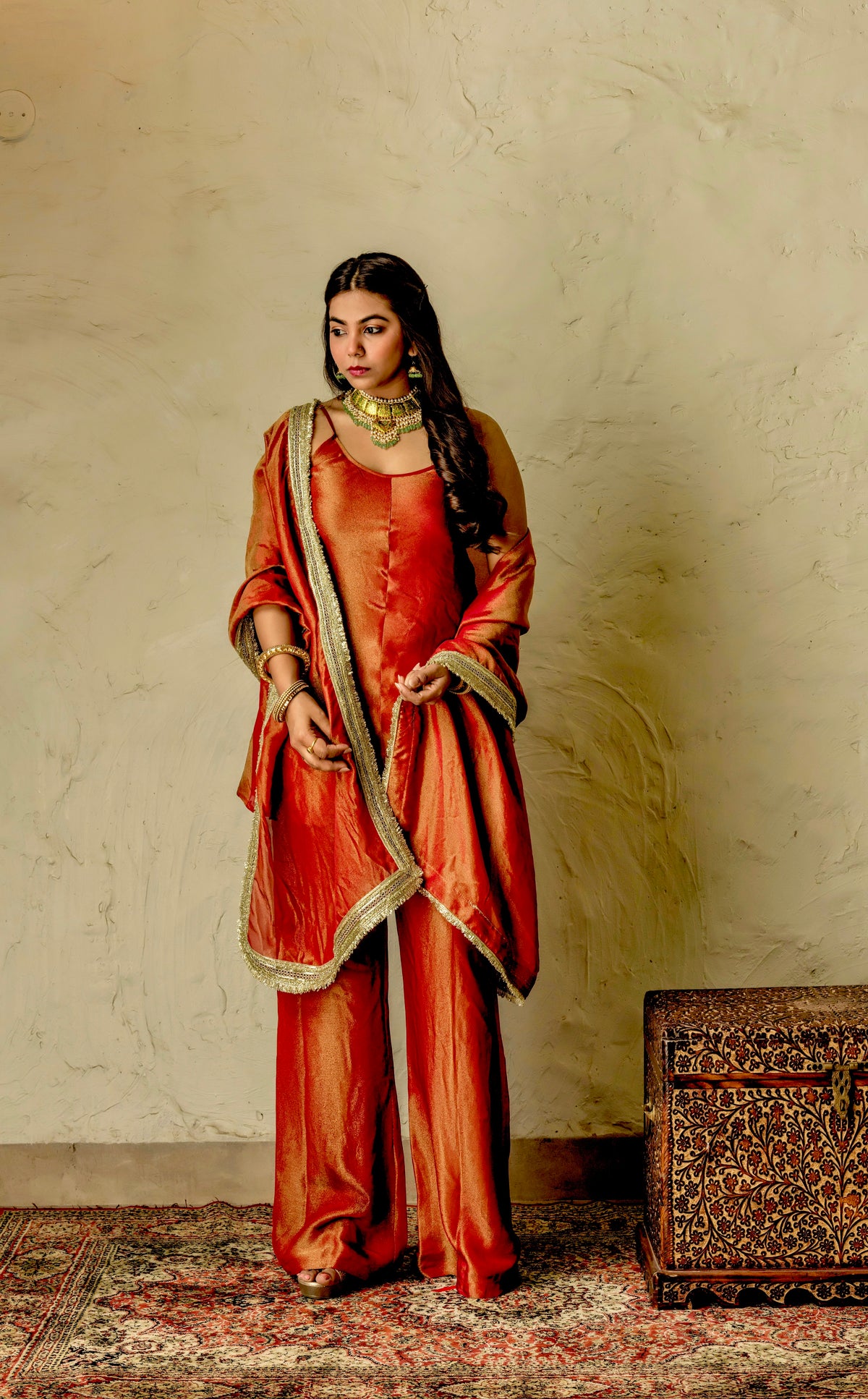 Jashn Red Suit Set