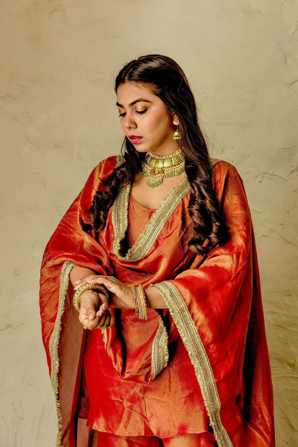 Jashn Red Suit Set
