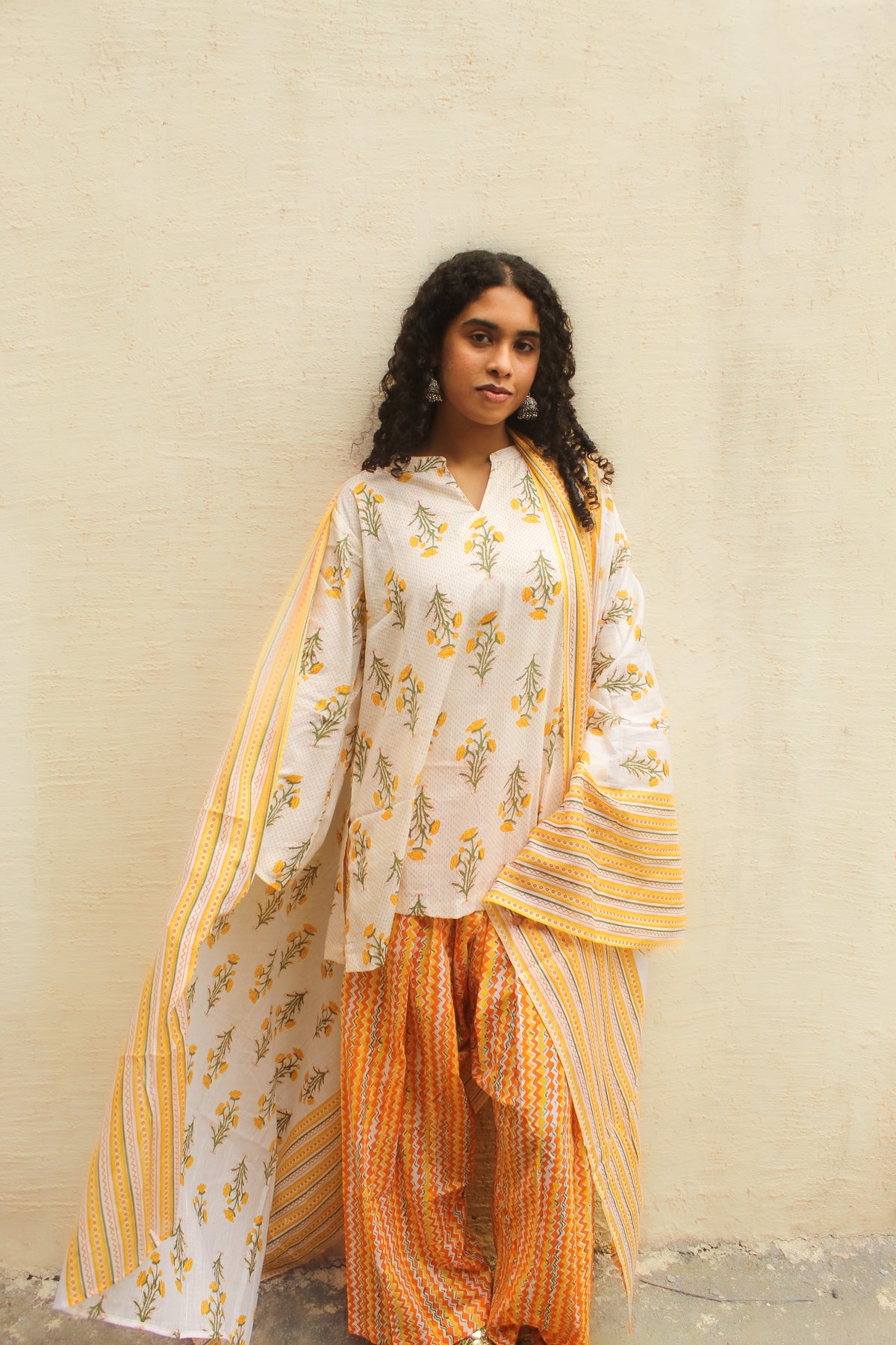 Utsav Farshi Salwar Set with Dupatta - Yellow