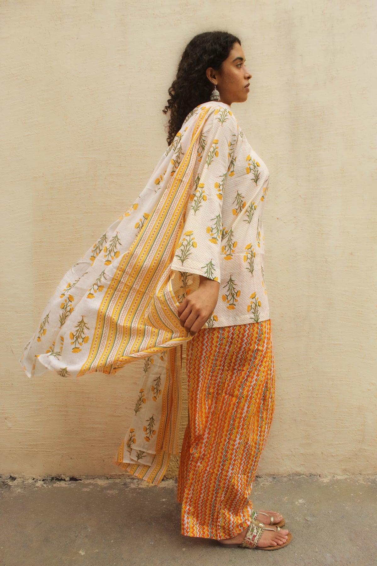 Utsav Farshi Salwar Set with Dupatta - Yellow