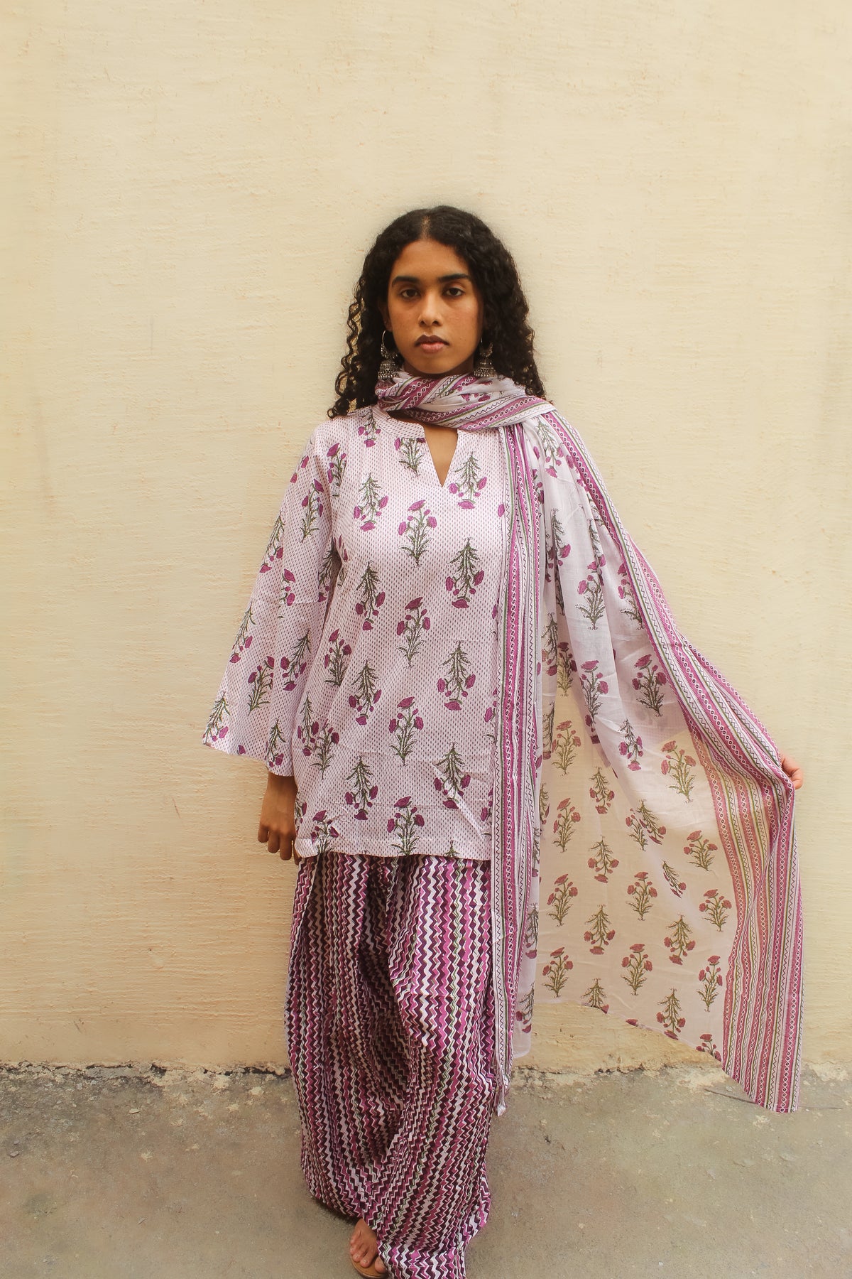Utsav Farshi Salwar Set with Dupatta - Purple