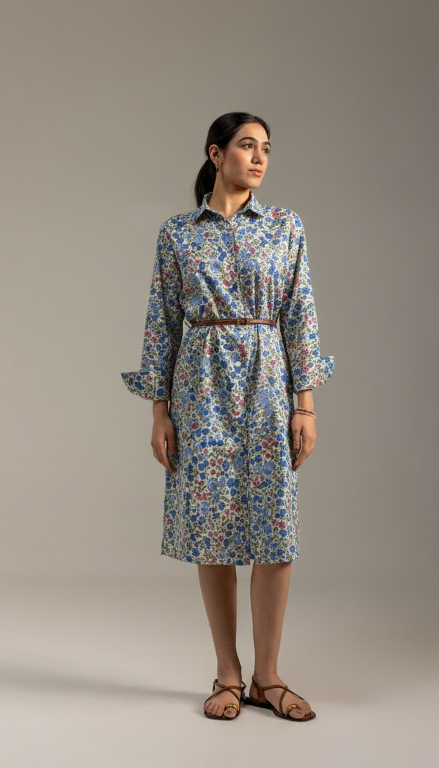 Myra Shirt Dress Blue