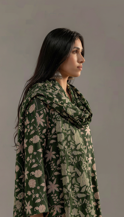 `Gulbahar Green Kurta Set with Dupatta