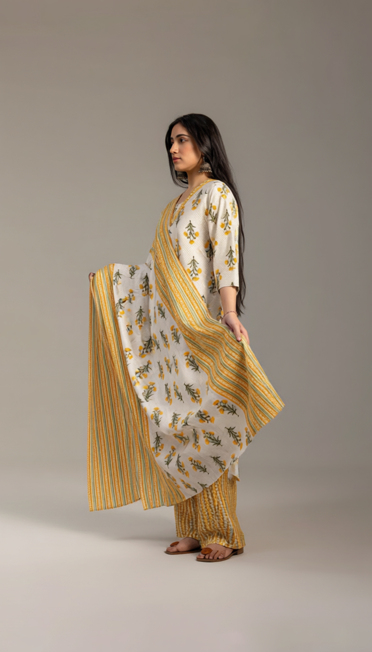 Utsav Yellow Kurta Set with Dupatta
