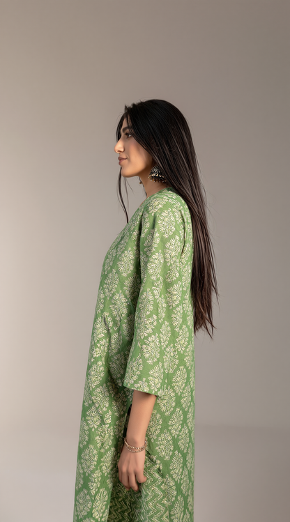 Verandah Green Kurta Set